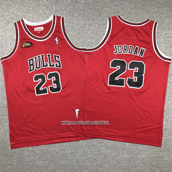 Michael Jordan NO 23 Camiseta Nino Chicago Bulls Mitchell & Ness 1997-98 NBA Finals Rojo